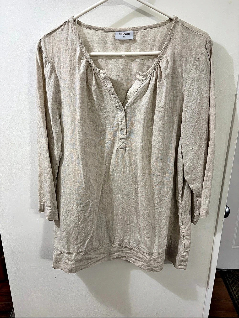 Sussan Linen Tunic Beige XL